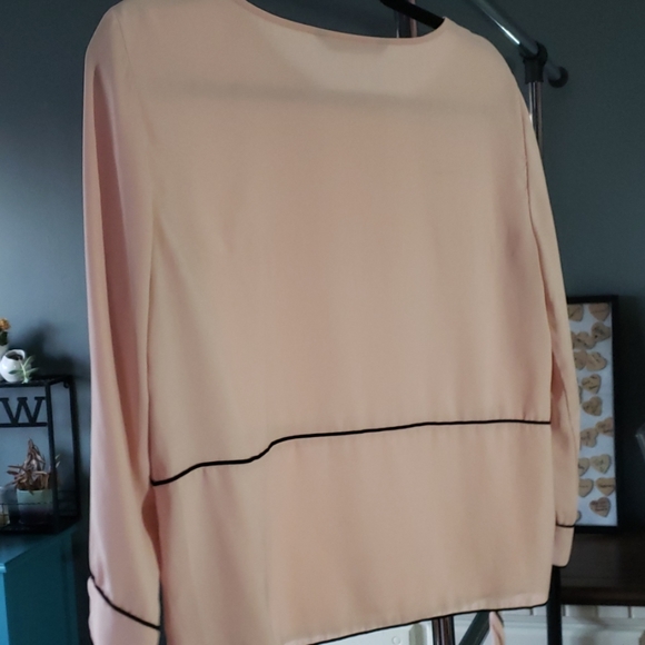 Blush Zara top with black trim - Picture 3 of 3
